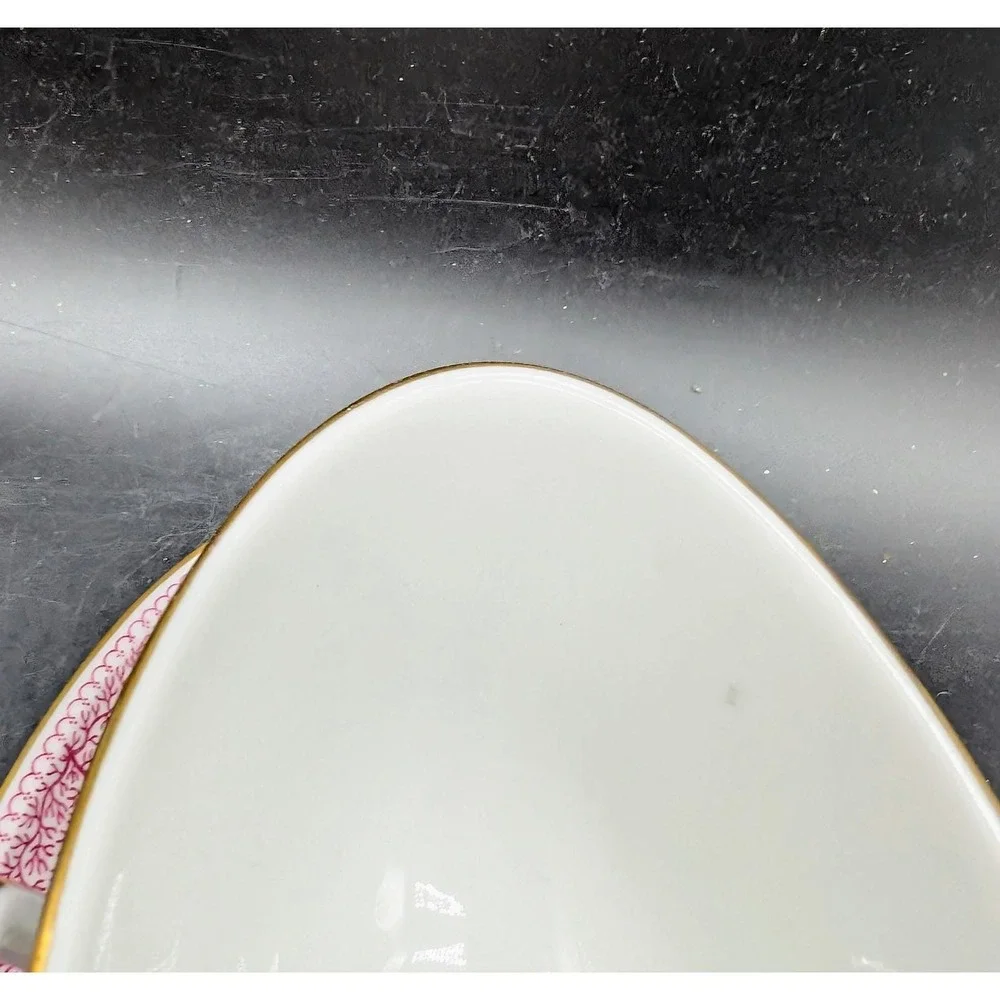 Furstenberg‎ Park Lane Old Brunswick Gravy Boat Attached Underplate Germany Gold
